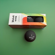 New Sleeve Of Volvik Vivid Matte Black Golf Balls picture