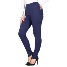 Lildy Leggings Casual Pants Small/Medium Stretch Back Pockets Navy picture