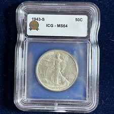 1943-S ICG MS64 50C Walking Liberty Half Dollar picture