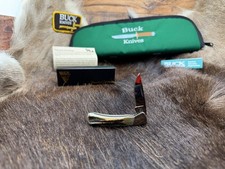 2002 Buck 500 Sambar Stag Knife Limited Edition & Leather Sheath Mint & Rare - A picture