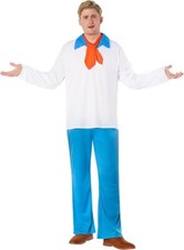 Men`s Fred Jones Costume Mystery Inc Leader Scooby Doo Detective Halloween picture