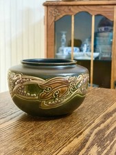ANTIQUE 1924 ROSEVILLE ROSECRAFT ARTS & CRAFTS POTTERY VASE STYLIZED GRAPES picture