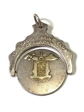 Vintage Sterling Silver Shriners Torii Oasis Shrine Club Of Japan Fob Pendant picture