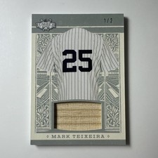 2025 Leaf Lumber Mark Teixeira Game Used Lumber GL-79 Game-Used Bat Silver /2 picture