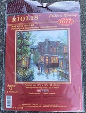 Riolis Counted Half Cross Stitch Kit Rainy Summer Urban Landscape NIP picture