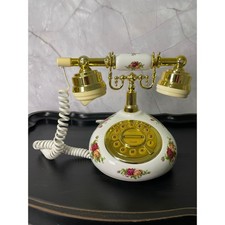 Royal Albert Old Country Roses Vintage Style Porcelain Telephone Gold Trim picture