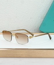Tiffany & Co. TF3114 Rimless Sunglasses Gold Champagne Brown Gradient 59-15-140 picture