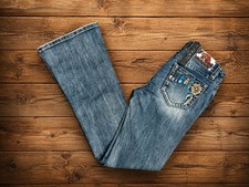 Grace in LA  Women's  Flare Jeans  American Indian Dreamcatcher & Arrows   61990 picture