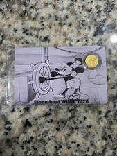 2026 Steamboat Willie 1928 1/1000 oz Gold Coin in Card (19,280 Mintage) picture