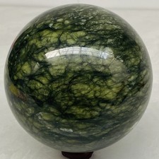 Natural Southern Jade Sphere Green Serpentine Crystal Ball Healing 3040g 6.7LB picture