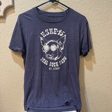 KSHE 95 Vintage STL Large T-Shirt 1983 Purple Tiny Hole Under Arm picture