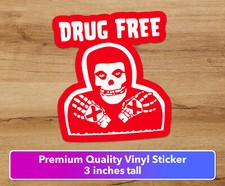 Misfits Drug Free Music Premium Vinyl Decal Wall Sticker  Punk 3 in picture