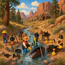 Playmobil 3747 Western Gold Miners Vintage Complete picture