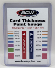 BCW Thickness Point Gauge in CBG Toploader Sleeve Trading Card Measurement Tool picture