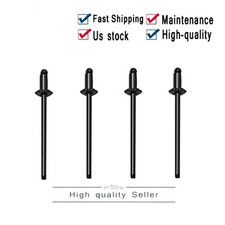 4PCS for GM Ford Chrysler AMC VIN Door Tag black Nos Dash Rivets Stainless Steel picture
