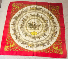 Hermès La Promenade de Longchamps 90cm Red Ivory Gold Mint Giftable picture