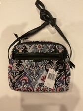 NWT ~ Vera Bradley Ornate Blooms Leather Trimmed Crossbody Purse Bag picture