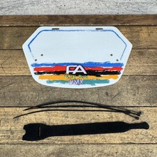 Free Agent BMX Front Number Plate World Team White FA Racing Mid School picture