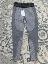 Gymshark Flex Leggings Womens M Charcoal Marl Black Seamless High Waist NWT picture