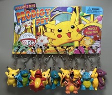 Vintage 12 Pokémon Battle Bootleg Zones Prodigy Pet Keychains New Old Stock picture
