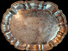 International Silver Company Silver Plated Oval Serving Tray -vintage picture