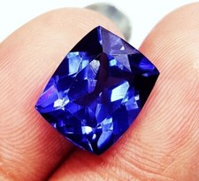 Excellent Blue Tanzanite Cushion Cut 9-11 Ct Certified Natural Loose Gemstone picture