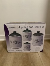 NEW CORELLE CORDINATES  4 PIECE CANISTER SET -CALLAWAY IVY PATTERN picture