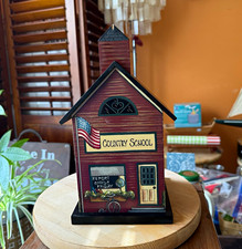 a vintage wooden schoolhouse shelf sitter from Brandywine top opens up picture