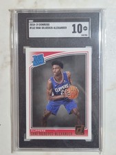 Panini 2018/19 Donruss Shai Gilgeous-Alexander Rated Rookie #162 SGC 10 picture