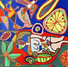GUILLAUME CORNEILLE - Au Coeur de L ete (Unframed) Lithograph, handsinged / Colo picture