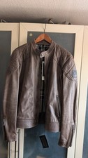 Belstaff Outlaw Leather Biker Jacket Bronze Oak 48 IT 38  picture