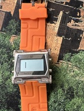 Digital Dot Matrix Charles Raymond A w Watch with Orange Silicone Strap 40 Mm Go picture