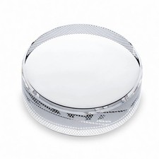 Crystal Hockey Puck with Etched Edge Design - Deluxe Gift Box &  picture