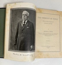 The Vermont of Today Volume IV by Arthur Stone 1929 1st edition HC picture