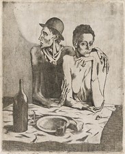 PABLO PICASSO : The Frugal Meal : Archival Art Print picture
