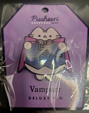 Pusheen Shop Pusheen Label Exclusive Vampurr Deluxe Pin Metal Fashion Cat Pin picture