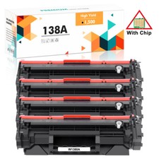 1-4PK 138A W1380A Toner Cartridge with Chip for HP Laser Jet Pro MFP 3101fdw picture