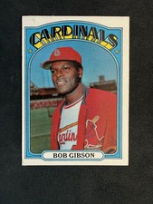 1972 Topps - Bob Gibson #130 White Printed Streaks on Back picture