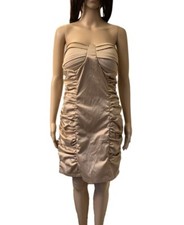 Body Central Women's Bodycon Mini Dress Size L Gold Strapless NWT Stain See Pics picture