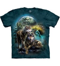 The Mountain Men's Graphic Tee Wolf Lookout T-shirt Size 2XL picture