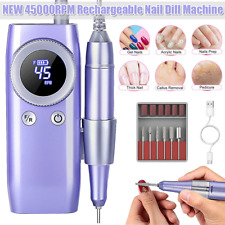 2024 New 45000RPM Electric Nail Drill Machine Portable Manicure Pedicure Kit US picture