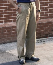 1970s Straight-Leg Work Pants Khaki Non Stock Mfg. Co W38 OLD MONEY picture