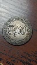 Silver Love Token 1855 Seated Liberty Quarter Dollar Initials T H V S513 picture