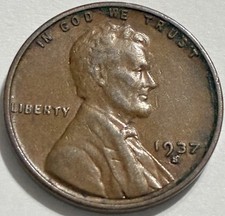 1937-S Wheat Cent San Francisco 89 Yr Old Brown Original Surfaces - BN3750  picture