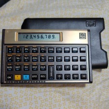GENUINE Vintage 1986 HP 12C Financial Calculator - Made in USA w/Case picture