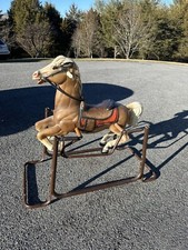 VIRGINIA PICKUP- RAWHIDE Gabriel 1970's Clip Clop Wonder Horse Spring Rocking🐎 picture