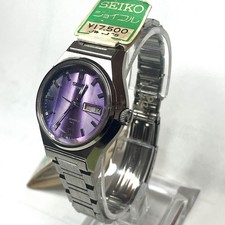 Collectors Seiko Joyful 2206-0440 Purple Dial Automatic Watch Tags Vintage Japan picture