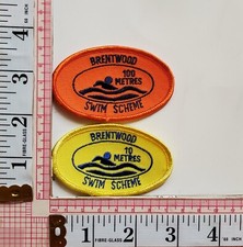 Brentwood Swim Scheme 10 & 100 Meters Awards Jacket Vest Patches Badge Crest picture