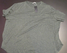 NWT Fantaslook 5x Short Sleeve Women's green blouse Shirt picture
