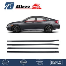 4Pcs Outer Window Weatherstrip Molding Trim For Honda Civic Sedan 2016-2019 picture